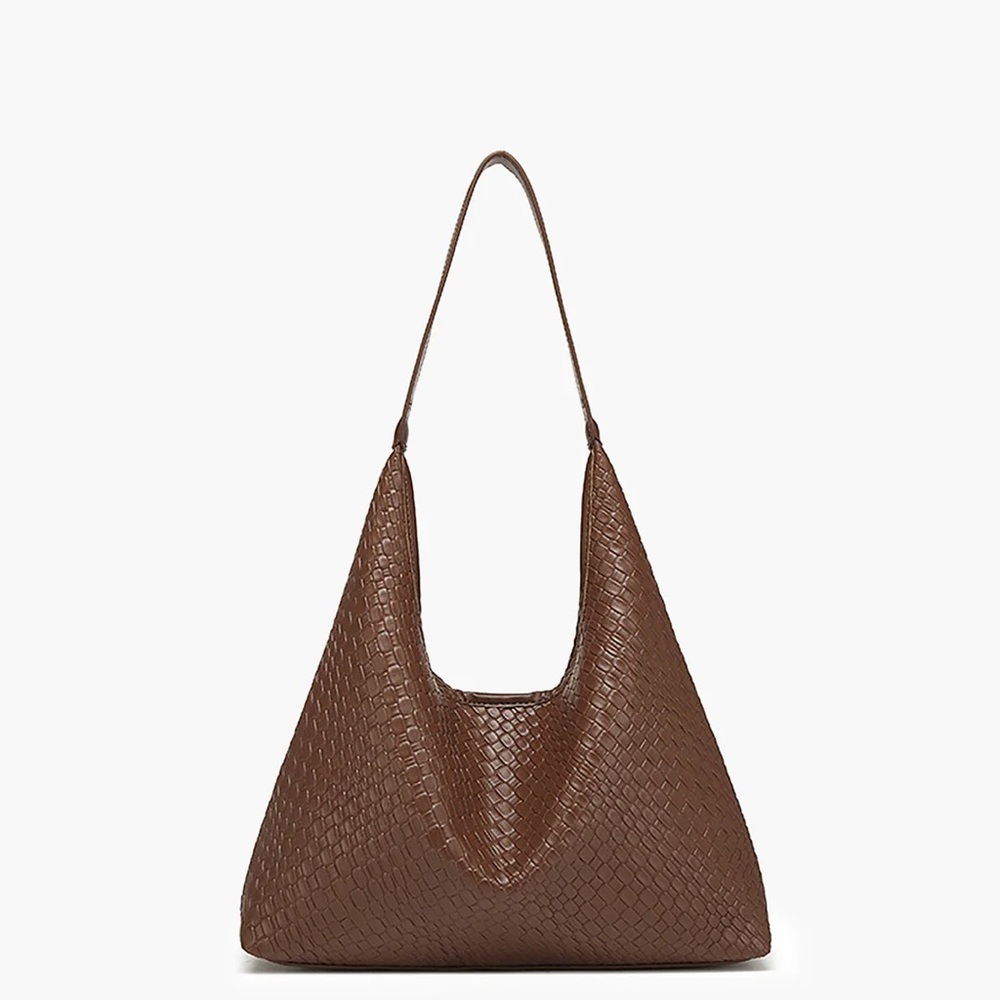 Commense Large Capacity Woven Shoulder Bag